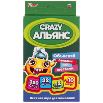 Карточная игра "Crazy Альянс".Коробка с европодвесом, 32 карточки Умные игры 309816